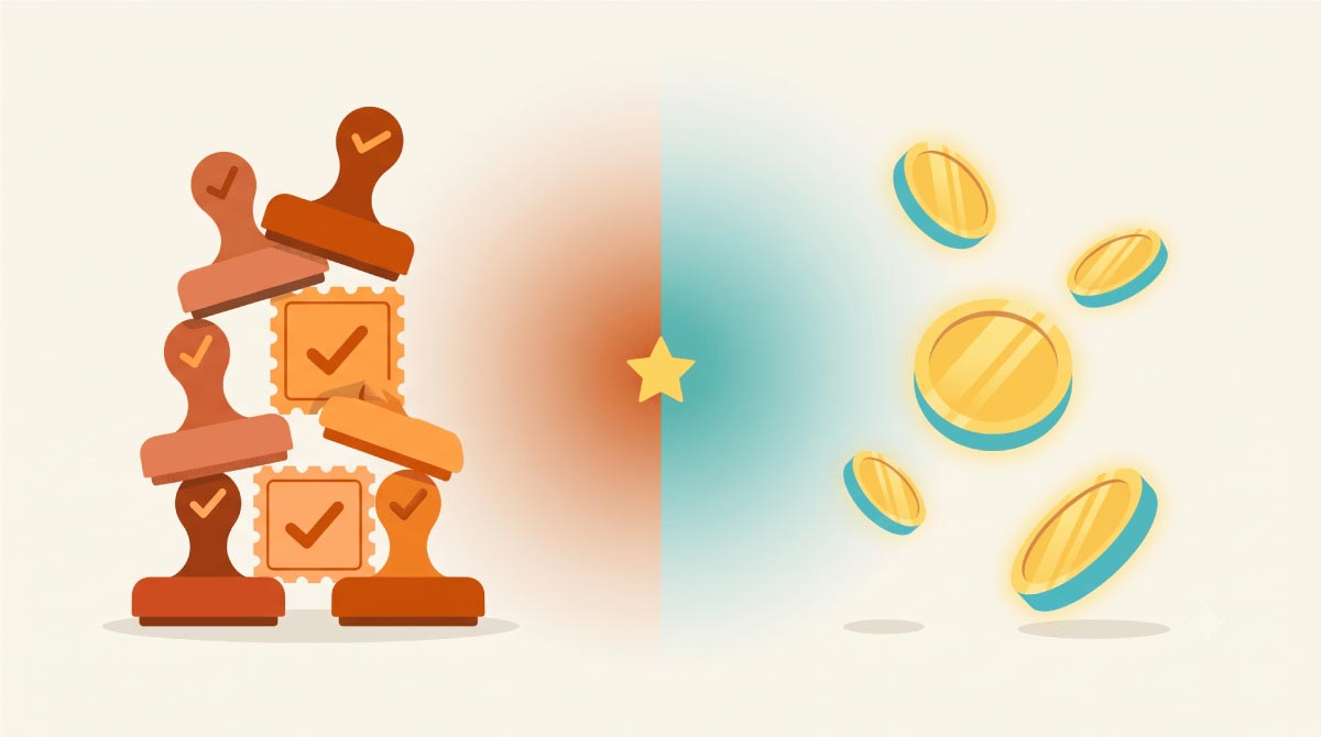 Sellos vs Puntos: cuál elegir para tu negocio